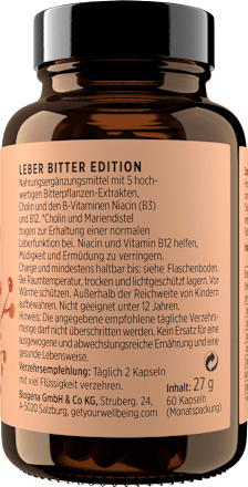 Leber Bitter Edition Kapseln 60 St get your well being BY BIOGENA