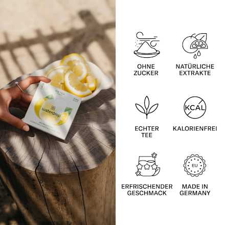 Getränkewürfel Microdrink Eistee Zitrone (12 Stück) waterdrop