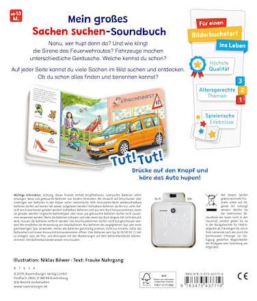Kinderfühlbuch Sachen suchen, Sachen hören: Meine Fahrzeuge Ravensburger