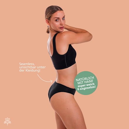 Periodenunterwäsche Slip Hanf schwarz Gr. S SELENACARE
