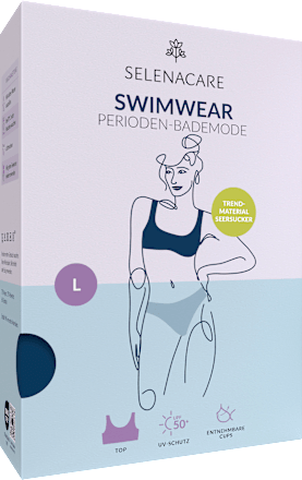 Periodenunterwäsche Bikini-Top Sailor Blue, Gr. L   SELENACARE