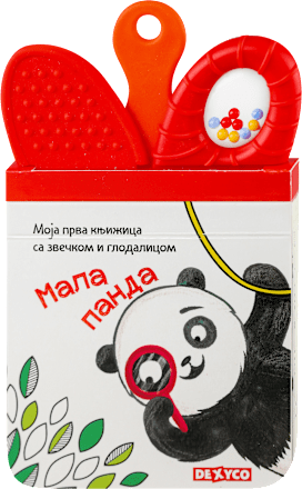 MOJA KNJIZICA Mala panda sa zvečkom i glodalicom DEXY CO