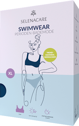 Periodenunterwäsche Bikini-Top Sailor Blue, Gr. XL SELENACARE
