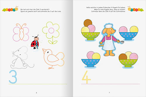 Lernraupe Mein Übungsheft Mengen und Zahlen Ars Edition