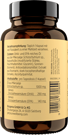 Omega 3 Vegan Edition Kapseln 30 St get your well being BY BIOGENA