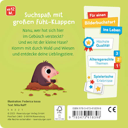 Babybuch Wo bist du, kleiner Hase? Ravensburger