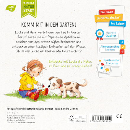 Kinderfühlbuch Lotta entdeckt die Welt im Garten Ravensburger