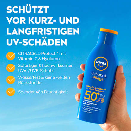 Sonnenmilch Schutz & Pflege LSF 50+ NIVEA SUN