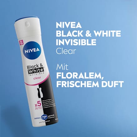 Antitranspirant Deospray Black & White Invisible Clear NIVEA