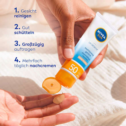 Sonnenfluid Gesicht mattierend & hell getönt LSF 50 NIVEA SUN