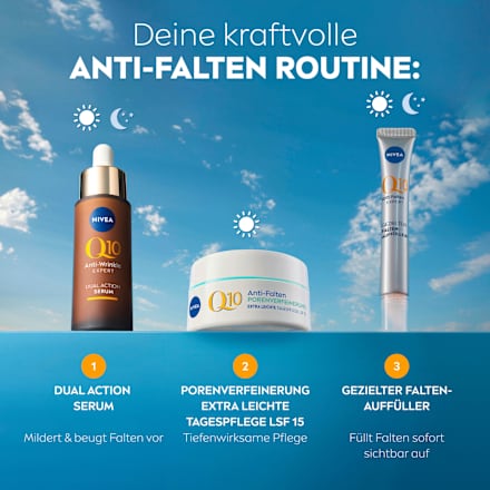 Anti Falten Gesichtscreme Q10 Porenverfeinerung LSF 15 NIVEA
