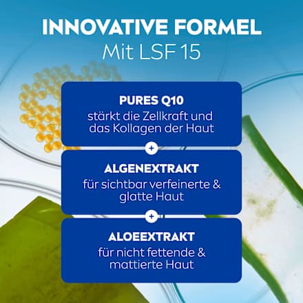 Anti Falten Gesichtscreme Q10 Porenverfeinerung LSF 15 NIVEA
