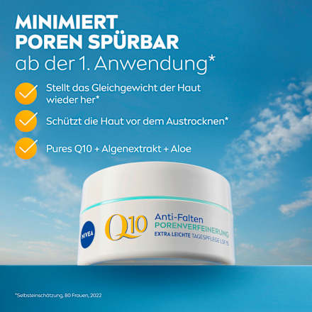 Anti Falten Gesichtscreme Q10 Porenverfeinerung LSF 15 NIVEA