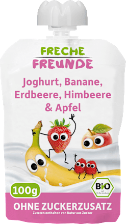 Quetschie Erdbeere & Himbeere im Joghurt, ab 10 Monaten Freche Freunde