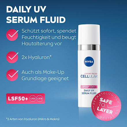 Gesichtscreme Serum Fluid Cellular LSF 50+ NIVEA