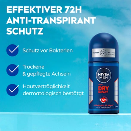 Antitranspirant Deo Roll-on Dry Impact NIVEA MEN