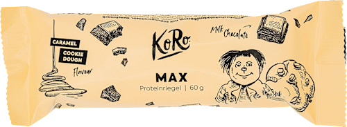 Proteinriegel Max, Caramel & Cookie Dough Geschmack KoRo