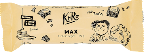 Proteinriegel Max, Caramel & Cookie Dough Geschmack KoRo
