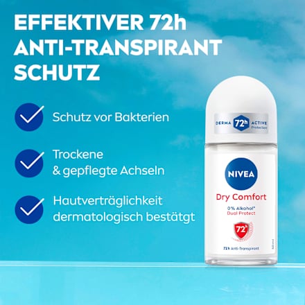 Antitranspirant Deo Roll-on Dry Comfort NIVEA