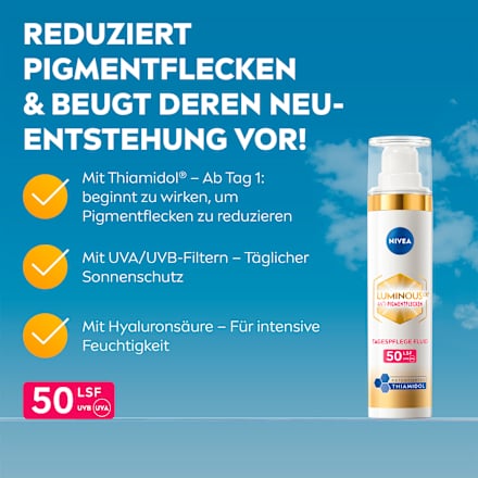 Gesichtsfluid Cellular Luminous 630 Anti Pigmentflecken LSF 50 NIVEA