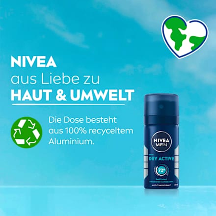 Antitranspirant Deospray Dry Active, Reisegröße NIVEA MEN