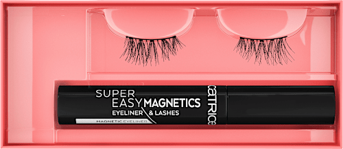 Künstliche Wimpern Super Easy Magnetics (1 Paar) +& Eyeliner 010 Magical Volume  CATRICE