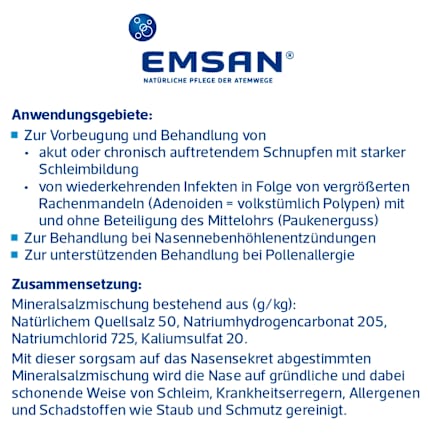 Kinder Nasenspülsalz (20x1,25 g) Beutel Emsan