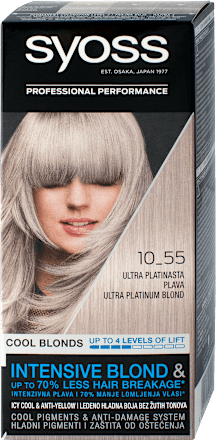 Blond Cool Blonds boja za kosu  – 10-55 ultra platinasta plava syoss