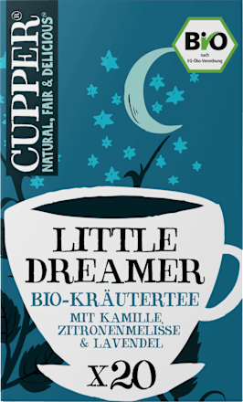 Kräutertee "Little Dreamer" mit Kamille, Zitronenmelisse & Lavendel (20 Beutel) Cupper