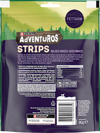 Hundeleckerli Strips mit Hirschgeschmack Purina Adventuros