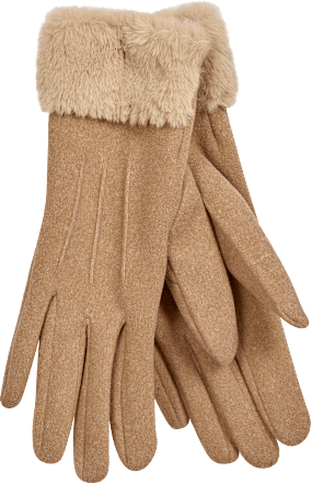 Handschuhe Camel Wolloptik (1 Paar) PURSET