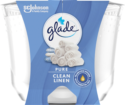 Langanhaltende Duftkerze Clean Linen 224g glade