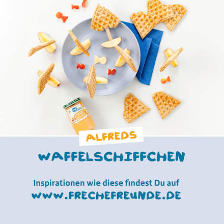 Frucht und Getreide Aprikose, Banane mit Hafer ab dem 8. Monat Freche Freunde