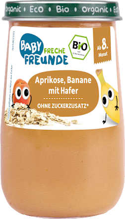 Frucht und Getreide Aprikose, Banane mit Hafer ab dem 8. Monat Freche Freunde