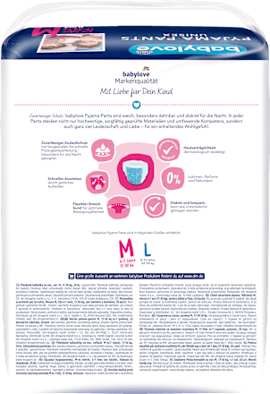 plenkové kalhotky na noc, velikost M Jumbopack babylove