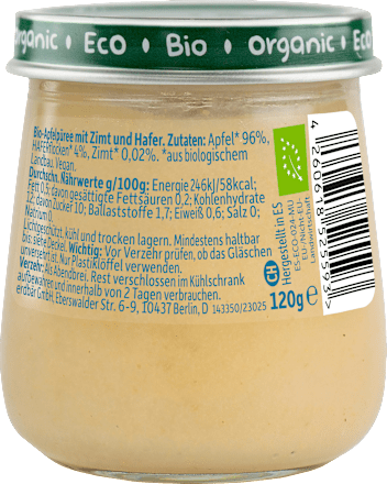Abendbrei Apfel, Zimt mit Hafer, ab dem 8.Monat Freche Freunde