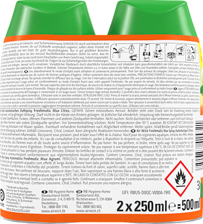 Duftspray Freshmatic Max Nachfüller Citrus Duo-Pack AIR WICK