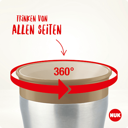 Trinklernbecher Magic Cup Edelstahl türkis, 230 ml NUK