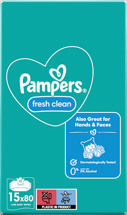 Feuchttücher Fresh Clean (15x80 St), Vorteilspack  Pampers