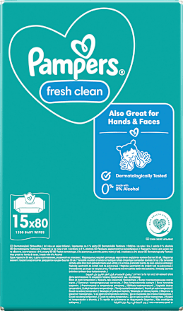 Feuchttücher Fresh Clean (15x80 St), Vorteilspack  Pampers