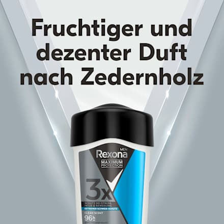 Antitranspirant Deocreme Men Maximum Protection Clean Scent Rexona men