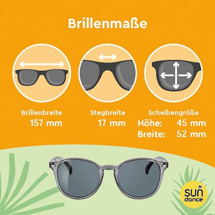 Sonnenbrille hellgrau transparent SUNDANCE