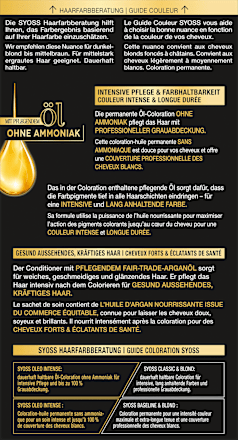 Permanente Öl-Coloration - Nr. 5-92 Helles Rot Syoss Oleo Intense