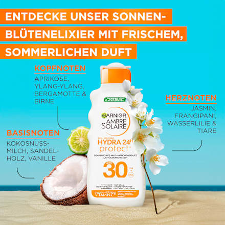 Sonnenmilch HYDRA 24h protect, LSF 30 Garnier Ambre Solaire