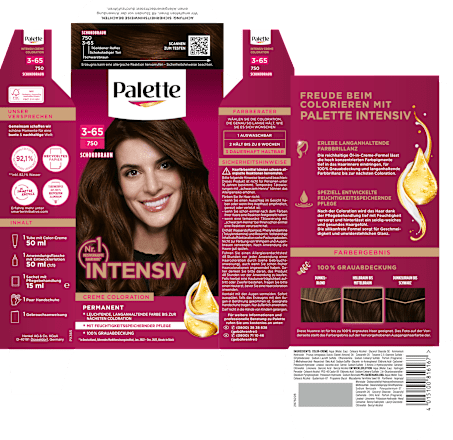 Haarfarbe 3-65/750 Schokobraun Palette Intensive Color Creme