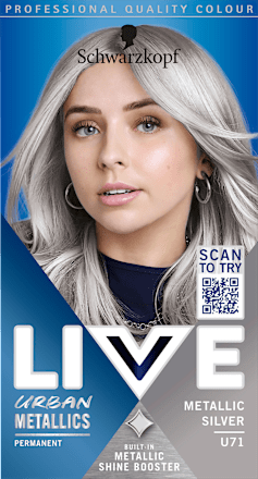 Intense Colour Permanente Coloration Urban Metallics - Nr. U71 Metallic Silver Schwarzkopf LIVE