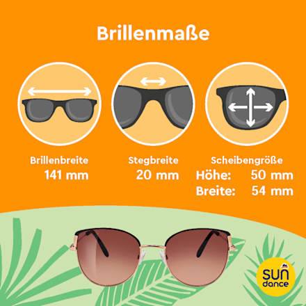 Sunčane naočale za odrasle - smeđe sa zlatnim ručkicama SUNDANCE