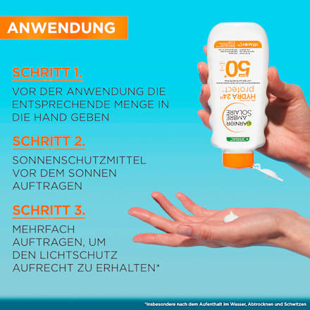 Sonnenmilch HYDRA 24h protect, LSF 50+ Garnier Ambre Solaire