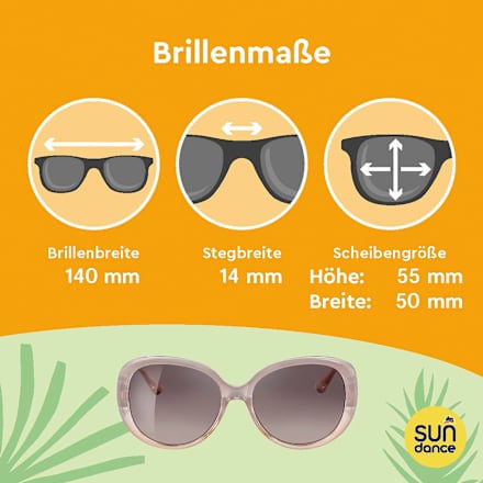 Sonnenbrille Damen grau-braun transparent SUNDANCE
