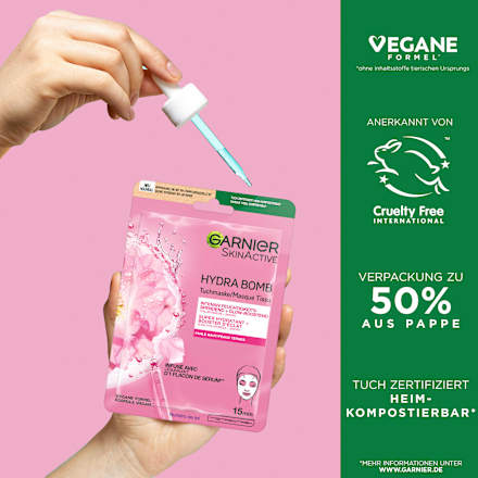 Tuchmaske Hydra Bomb Sakura Glow-Boosting  Garnier Skin Active